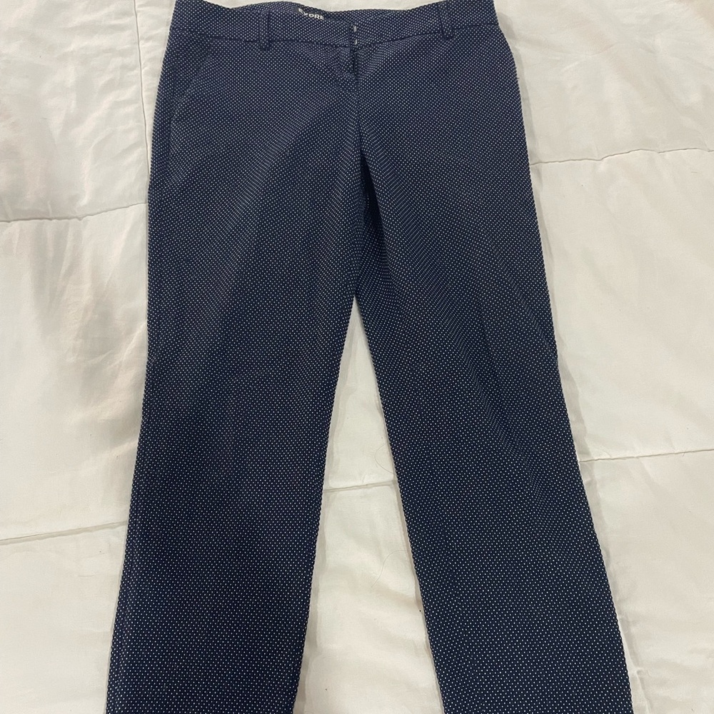 White/blue dress pants